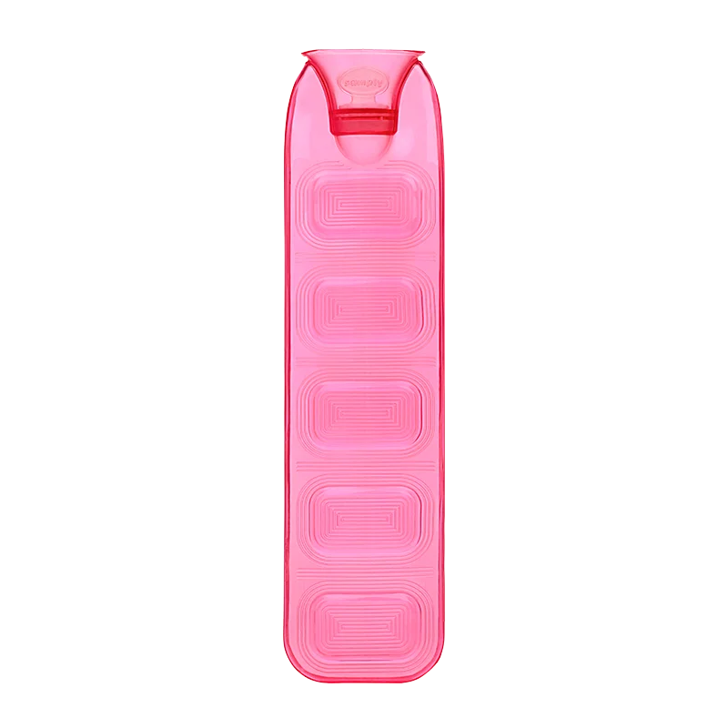 
2018 most popular portable long shape pvc hot water bottle young style varieties of fabric cover 