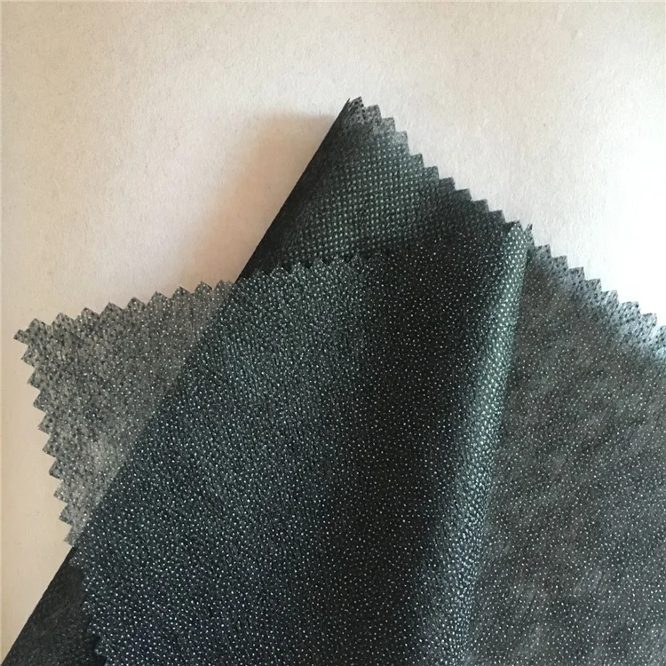 

dyed nonwoven adhesive interlining for garment FB8525 polyester non woven fusible fabric tailoring material interlining/lining, White