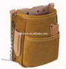 Tools 5-Pocket Brown Leather Pouch drill holster Worker Bag Organizer Hand Tool Storage