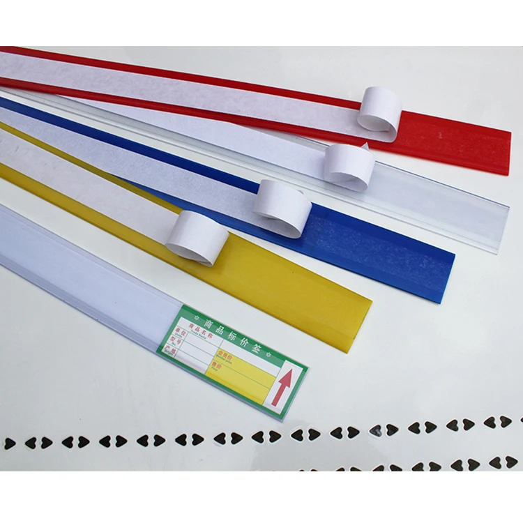 Economy Self Adhesive Shelf Label Holder Data Strip Economy Self Adhesive Shelf Label