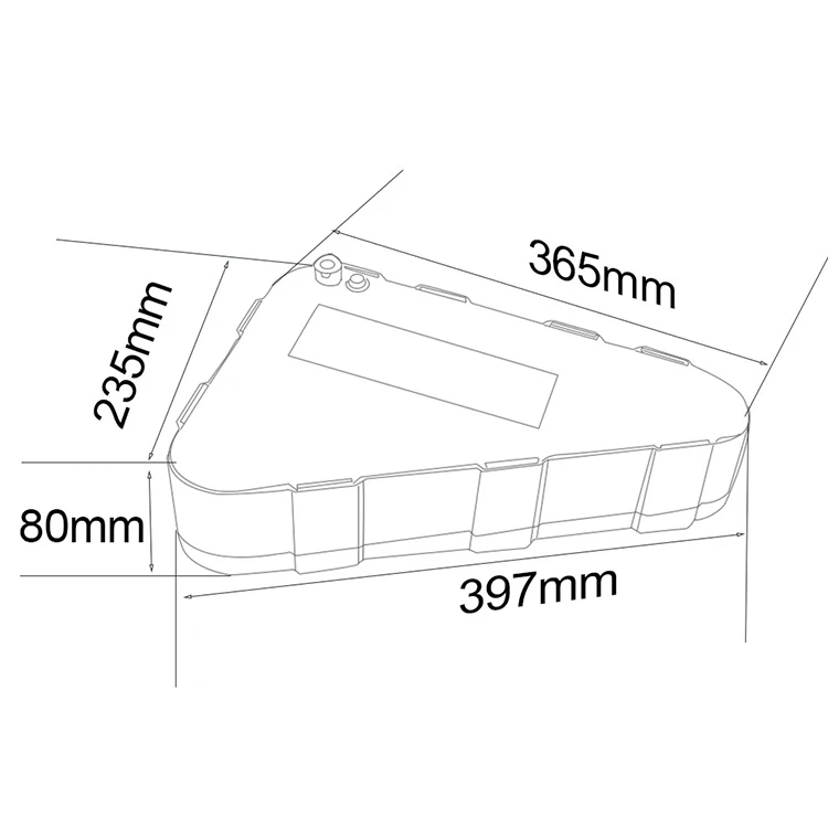 Best seller 36v 25ah e-bike High quality Upgrade plastic triangle type Rechargeable lithium battery