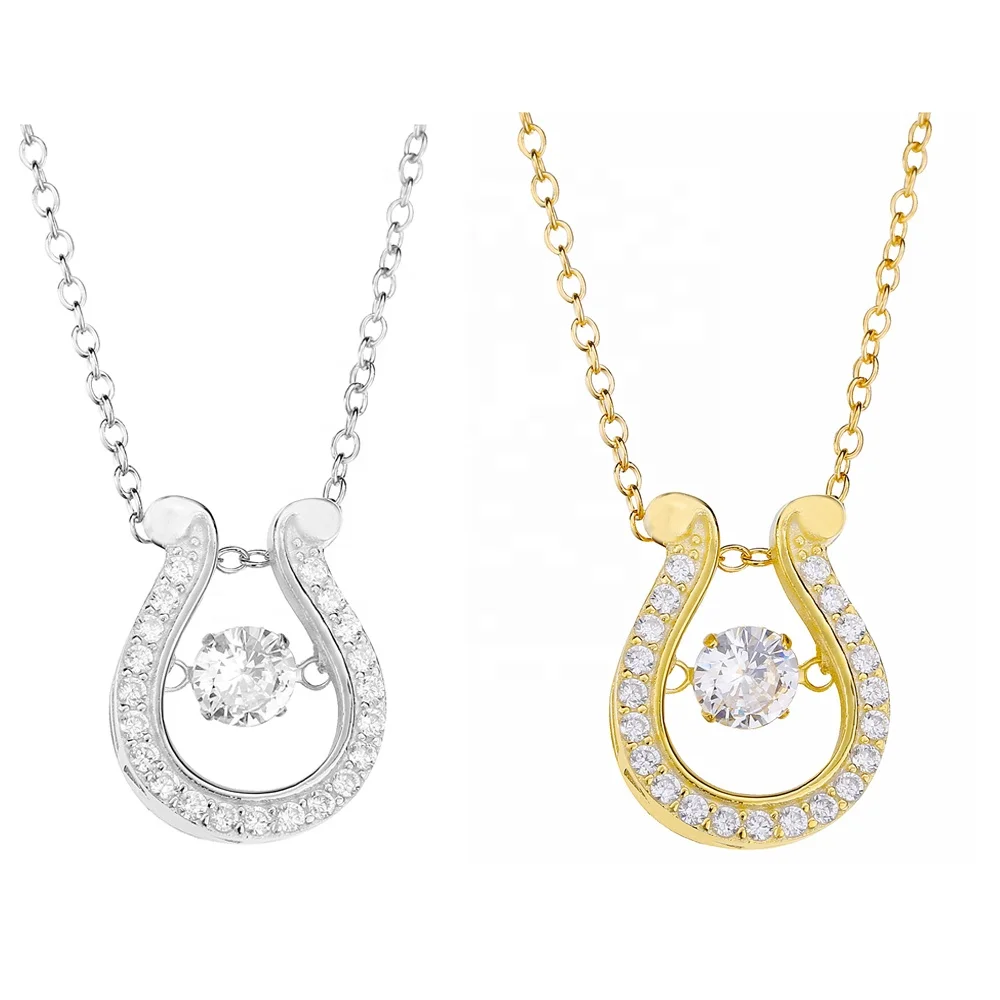 

Slovehoony 24K gold plated Jewelry horseshoe necklace, necklace horseshoe , 925 sterling silver U shape horse shoe necklace, 18k gold necklace