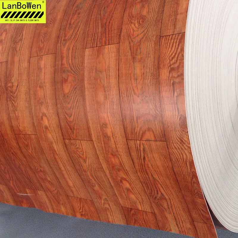 Pvc Sheet Floor Mat Wood Look Rubber Pvc Flooring From Factory Non