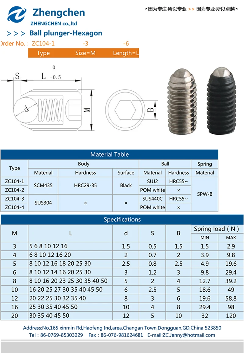 Stainless Steel Spring Ball Plungers Buy Mould Compents Spring