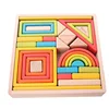 Wholesale Diy Creative Beech Wood Different Shape Rainbow Stacker Wooden Building Blocks