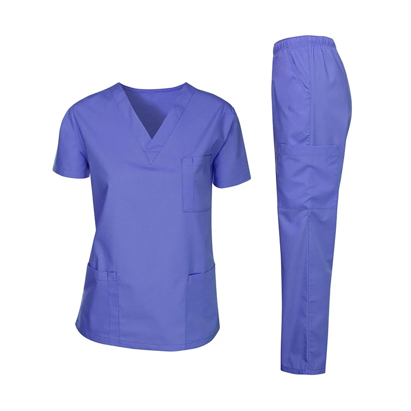 
Wholesale Natural Medical Nurse Uniforms Scrub cherokee Set - Medical Scrub Top and Pant 