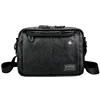 Guangzhou Factory Double Layer Square Crossbody Bag Casual Business Black Large Bag Wholesale Men Messenger Leather Bag