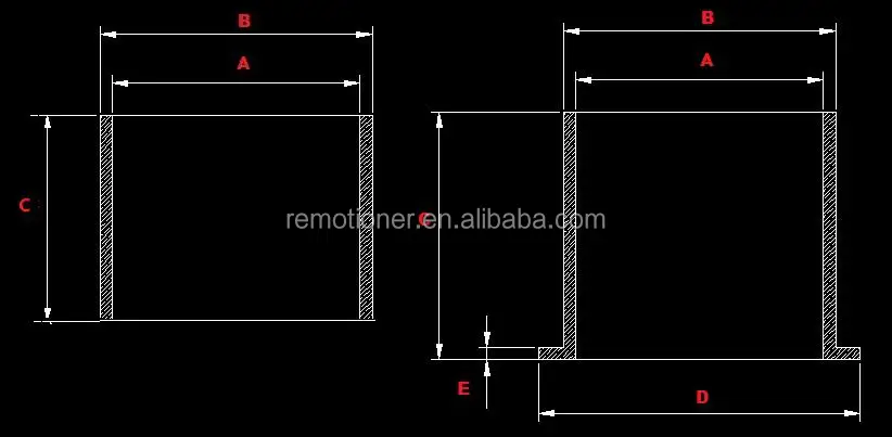 plastic bushing drawing