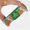 Fancy Festival Polyester Ribbon White and Green Flower Elastic Bracelets