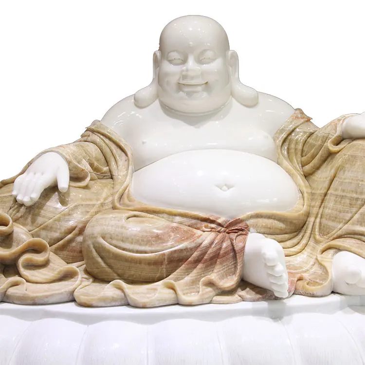Life Size Marble Stone Smiling Buddha Statues Buy Marble Smiling