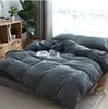 soft and comfortable 32s 100% cotton stripe quilt cover set bedsheet knitted bed linen