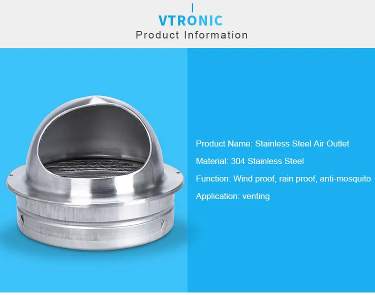 Stainless Steel Round Exhaust Air Outlet Air Intake Factory Outlets