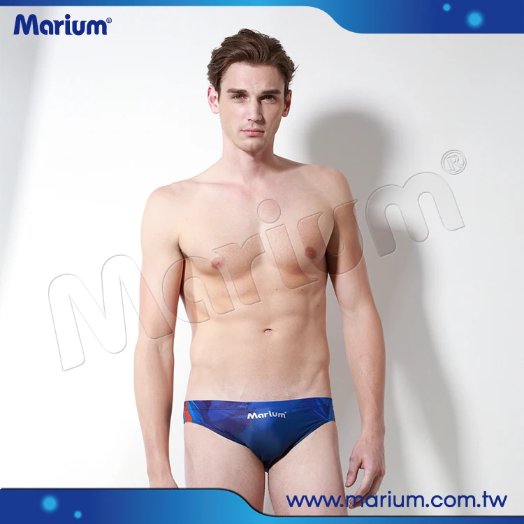 

2017 New Fashion OEM Men Swimwear Eagle Printing Swim Briefs, Blue