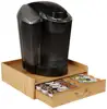 36 Capacity Bamboo K-Cup Single Serve Coffee Pod Storage Drawer with Lip Panel