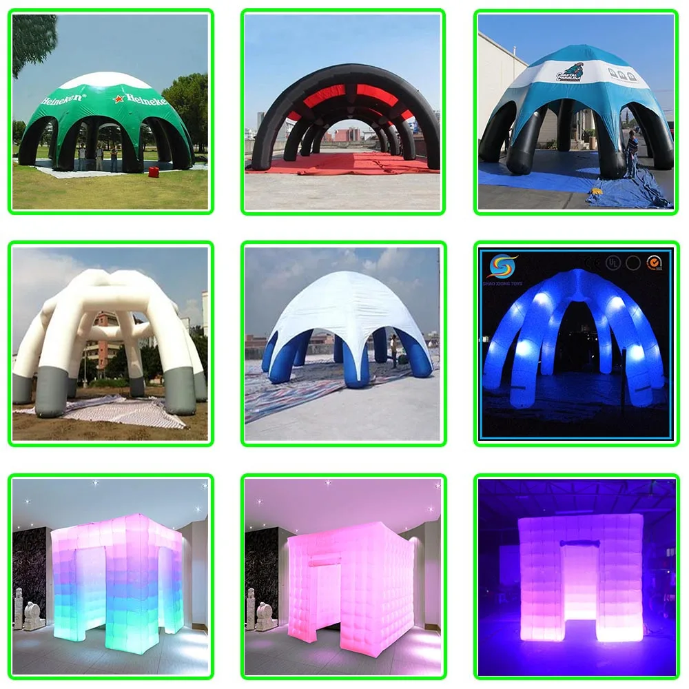 Outdoor Wedding Trade Show Party Camping House Giant Inflatable Tent Inflatable Event Tents With Led Light
