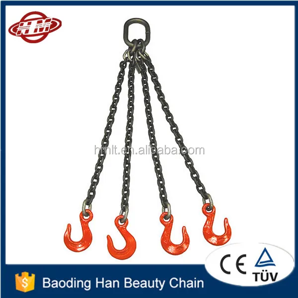 Clamp Plastic Bucket Barrel Oil Tank G80 Chain Sling Ports Installation Color : 4t , Size : 1m Chain Sling Four Legs Chain Sling Chain Sling 4 Ton Iron Oil Drum Lifter Wharfs Steel Machinery 