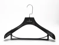 

Luxury wide shoulder plastic suit hanger with trouser bar