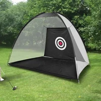 

Foldable Golf Practice Cage Driving Hit Net Training Mat Aid Tool Driver Irons with Carry Bag