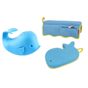 Image of 3pcs baby bath gifts soft spout cover, bath kneeler, padded elbow rest