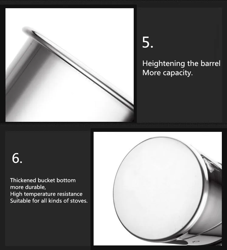 Wholesale Stainless Steel With Lid Barrel Portable Oil Bucket Water