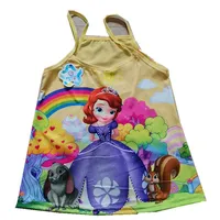 

hot selling carton lovely Princess Sophia colorful girl camisole underwear vest Kid camisoles