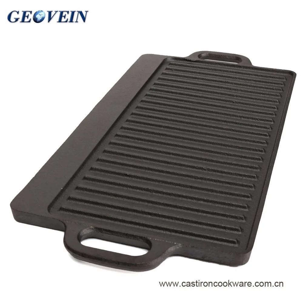 Double Sided Bbq Outdoor Cast Iron Non Stick Griddle Pan Buy Griddlenon Stick Griddle Pan 