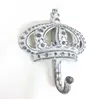 Antique white cast Iron metal crown figure wall hooks