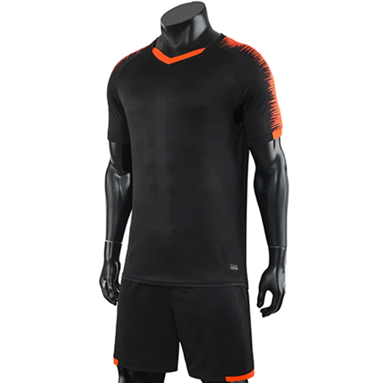 

Professional Custom top quality manufacturer latest soccer jersey design sublimated soccer jersey, Black;green;orange