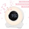 Bluetooth Speaker with Light Alarm Clock Dimmable Night Light MP3 Music Player FM Radio support TF Card AUX-IN