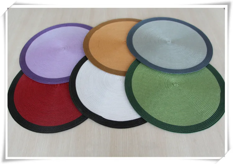 Wholesale Cheap Plastic Table Decoration Placemats Woven Pp Round