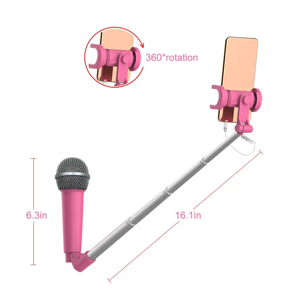 The Voice Singalong Selfie Stick Microphone Monopod For Selfie,Sing
