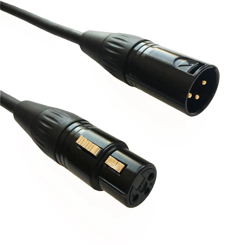 XLR 3P Male to XLR 3P Female Black professional XLR microphone Cables Balanced Mic Snake Patch Cord