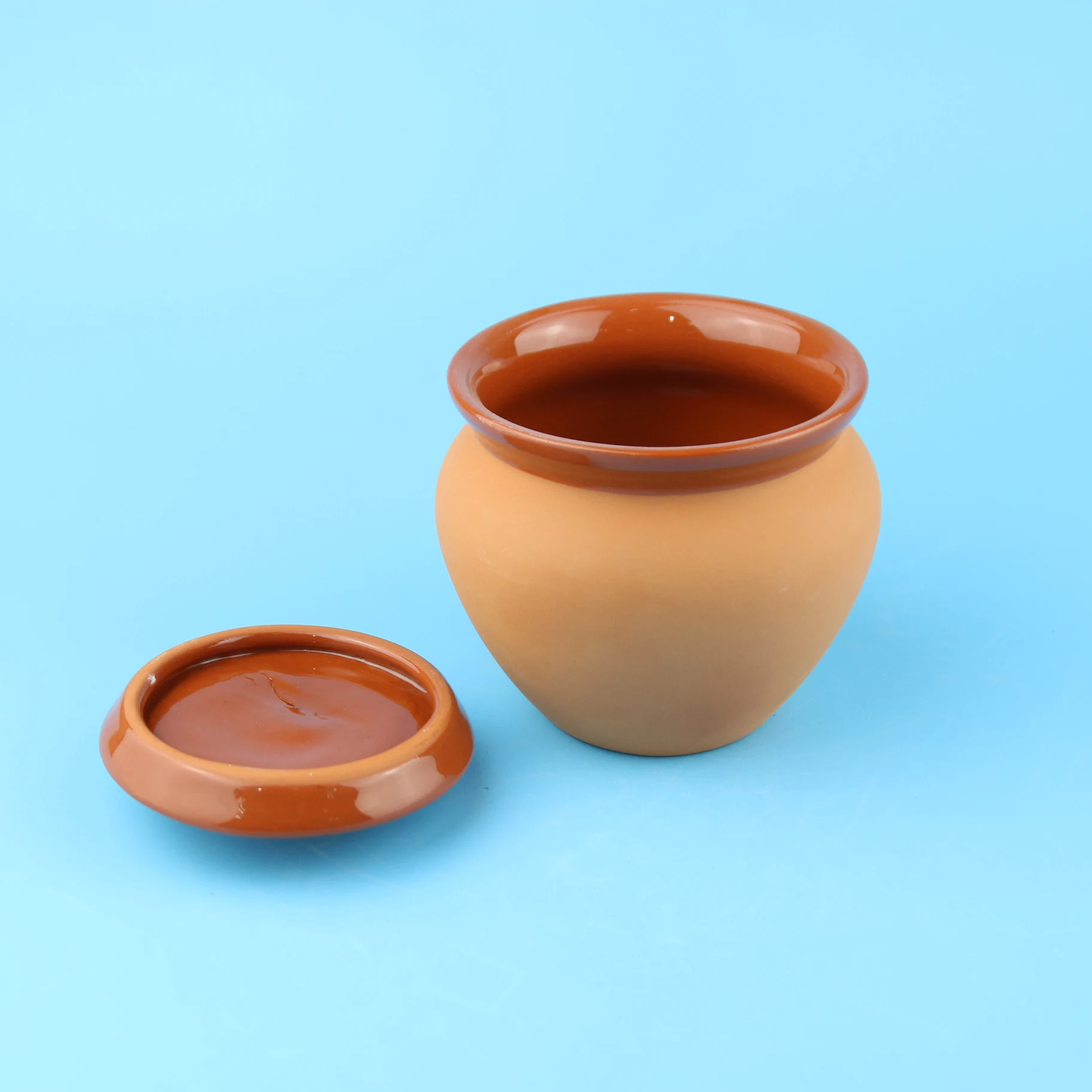 Food Grade Blue Small Ceramic Terracotta Type Yogurt Pudding Pot Buy