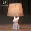 Unique style creative cartoon dog porcelain desk lamp for OEM service