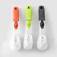 

Kitchen Cleaning Plastic Handle Soap Dispensing Washing Dish Brush