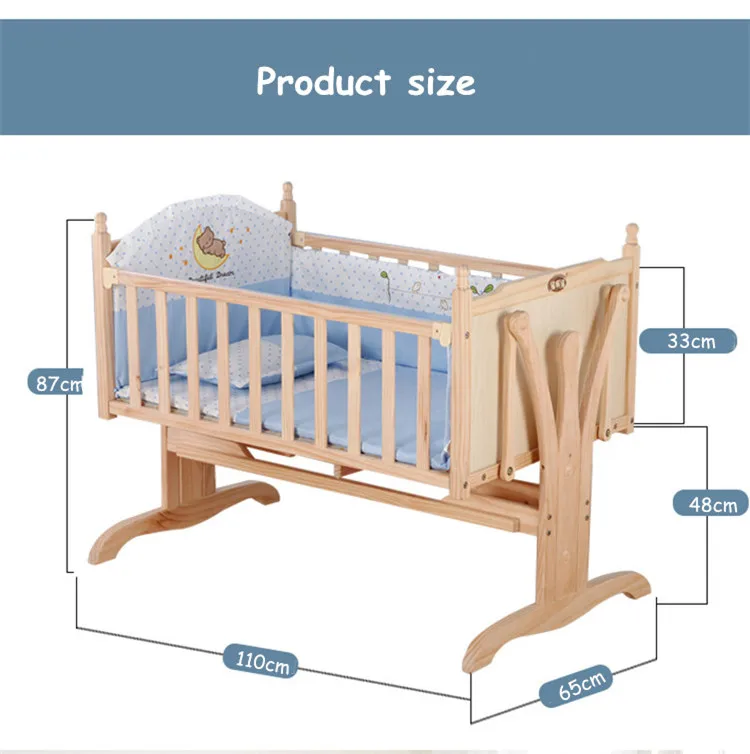 Natural Solid Wooden Sleeping Basket Independent Wooden Baby Cradle Swing Baby Swing Electric Buy Wooden Baby Swing Baby Cradle Swing Baby Swing