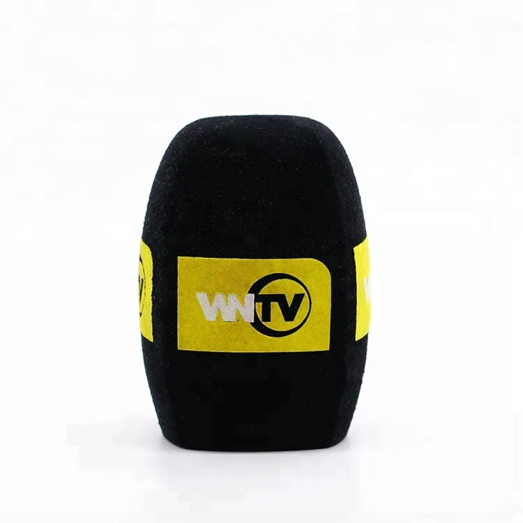 

Black microphone sponge printing covers print logo mic foam cover custom sponge microphone foam windscreen for microphone, Gray,yellow,blue,black,red and customized