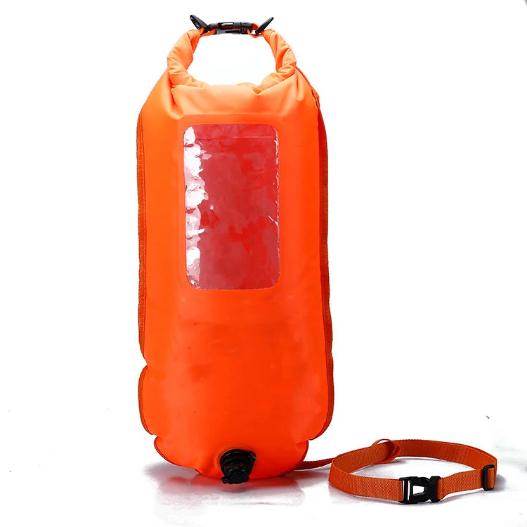 

Outdoor Sail  Swimming Float PVC Pull Buoy Swimming Floating Dry Bag, Yellow orange pink