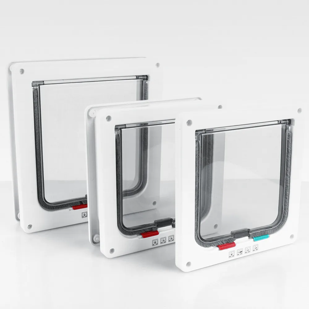 

2018 automatic pet door value kit stopper pet door dog cat door, White