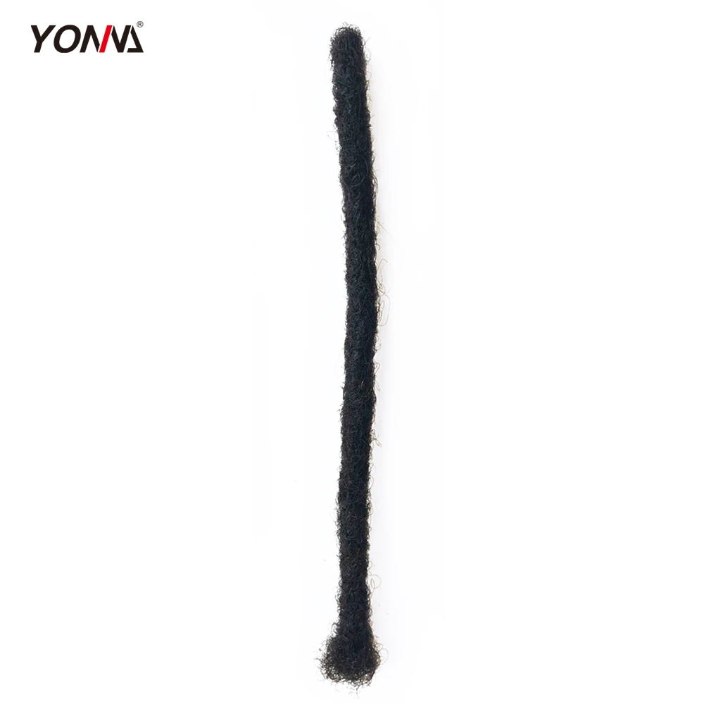 

100% Human Hair Afro Kinky Hair Locs Hair Extensions for Dreadlocks Diameter 0.8cm Natural color, N/a