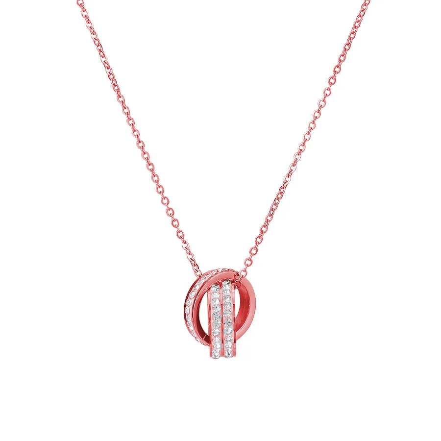 

white gold-plated necklace jewelry rose gold filled pendant necklace crystal hand in hand circle pendant jewelry