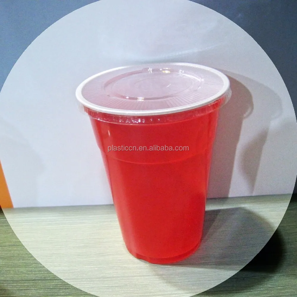 Pp/ps Material Red Plastic Fruit Disposable Party Cup Giant Glass With