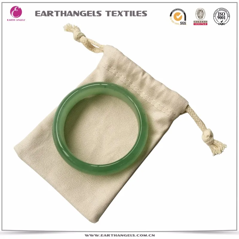 
Custom Logo Printed 100% Cotton Small Pouch For Jewelry 
