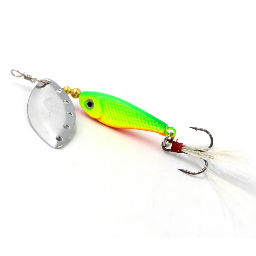 

Stock Free Sample 16.5g Lead Fish Spinner Lure, As picture