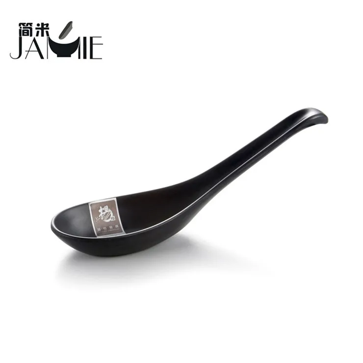 

Melamine plastic serving ramen spoon black in guangdong