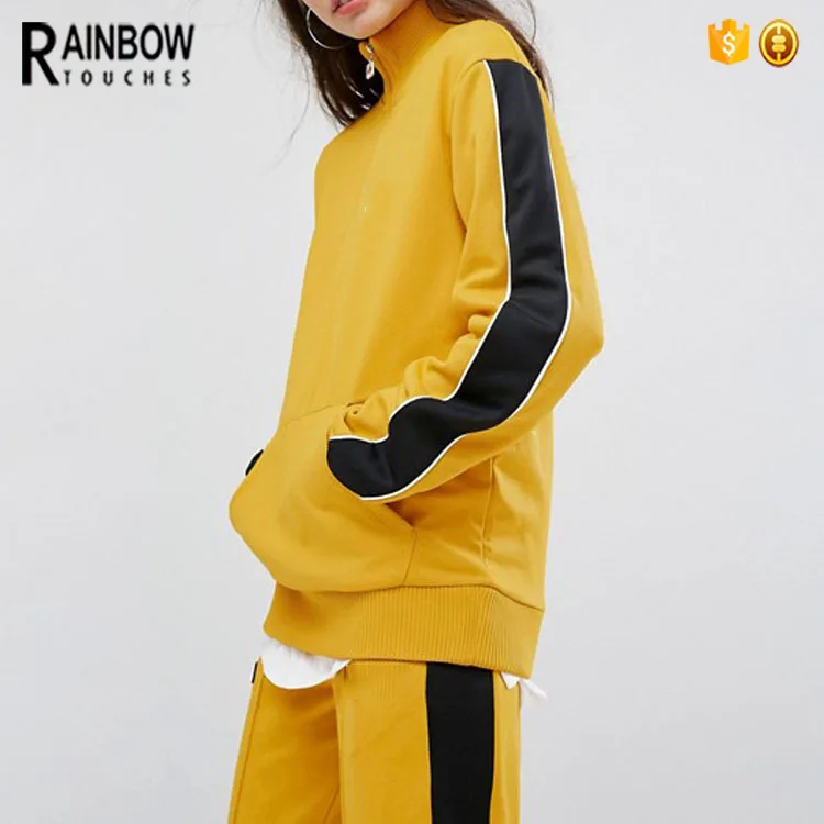 Women's Hooded Yellow Sweat Suit - 7Store