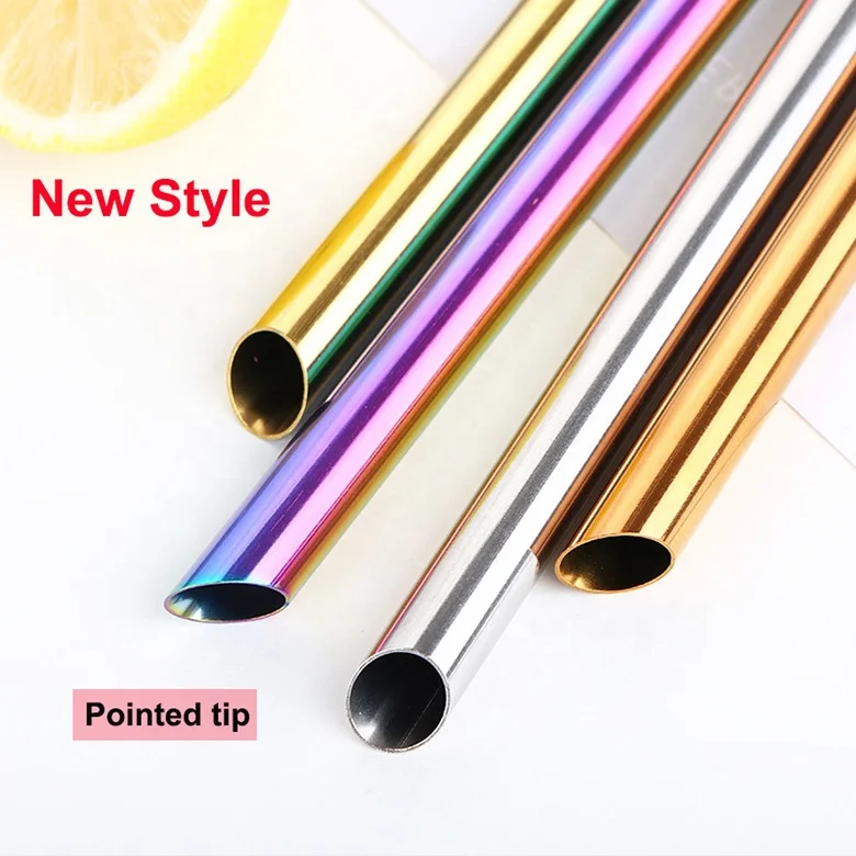 

1 pcs 304 Stainless Steel 12mm Drinking Straw Drink Pearl Milkshake Fat Bubble Tea Straws Cocktail Party Jumbo, As picture