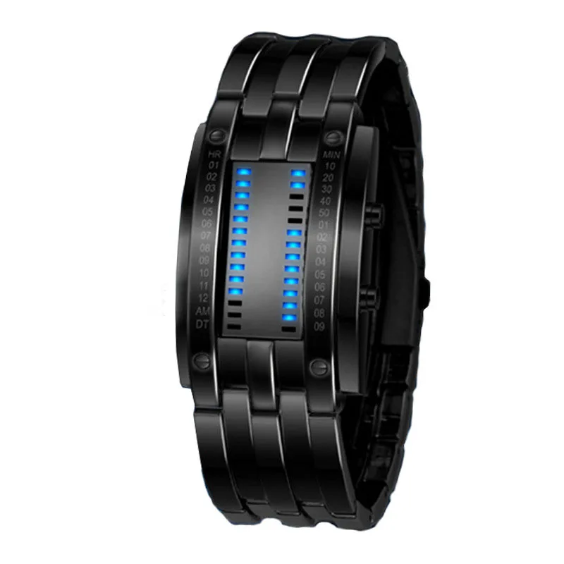 

2020 Newest Fashion Waterproof Plating Watches LED Men Watch 50m, Black/silver/gold