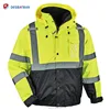 Winter Keep Warm Construction Security Safety Work Jacket With Hood