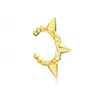Fashion 925 silver jewelry spike earrings 14K gold ear cuff